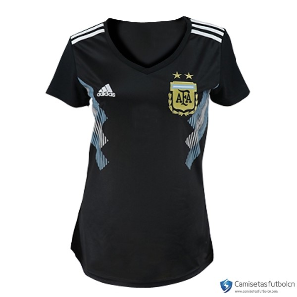 Camiseta Seleccion Argentina Segunda equipo Mujer 2018 Negro Azul